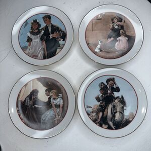 (4) Norman Rockwell YOUNG LOVE Series 1982 CW Collection SPECIAL EDITION Plates